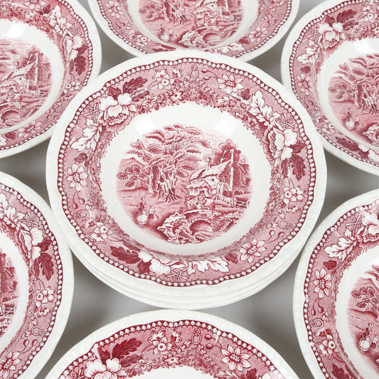 Bristol Pottery English Scenes dessert bowls