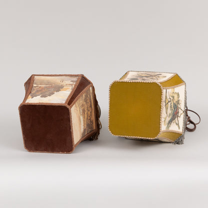 Pair of Metal and Marble Table Lamps, Late 20th Century