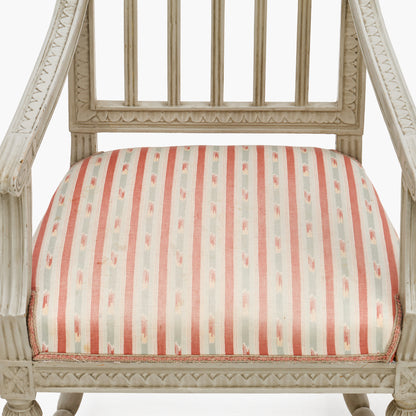 Set of Four Late Gustavian Lindome Armchairs, circa 1800
