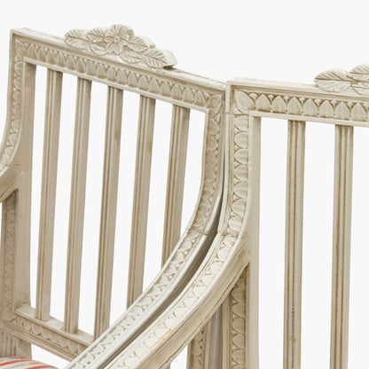 Set of Four Late Gustavian Lindome Armchairs, circa 1800