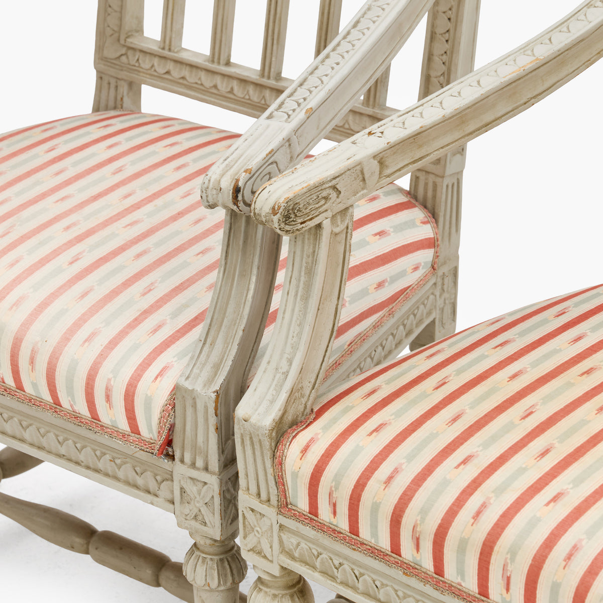Set of Four Late Gustavian Lindome Armchairs, circa 1800