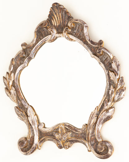 Small Rococo Style Silvered Mirror, Late 20th Century