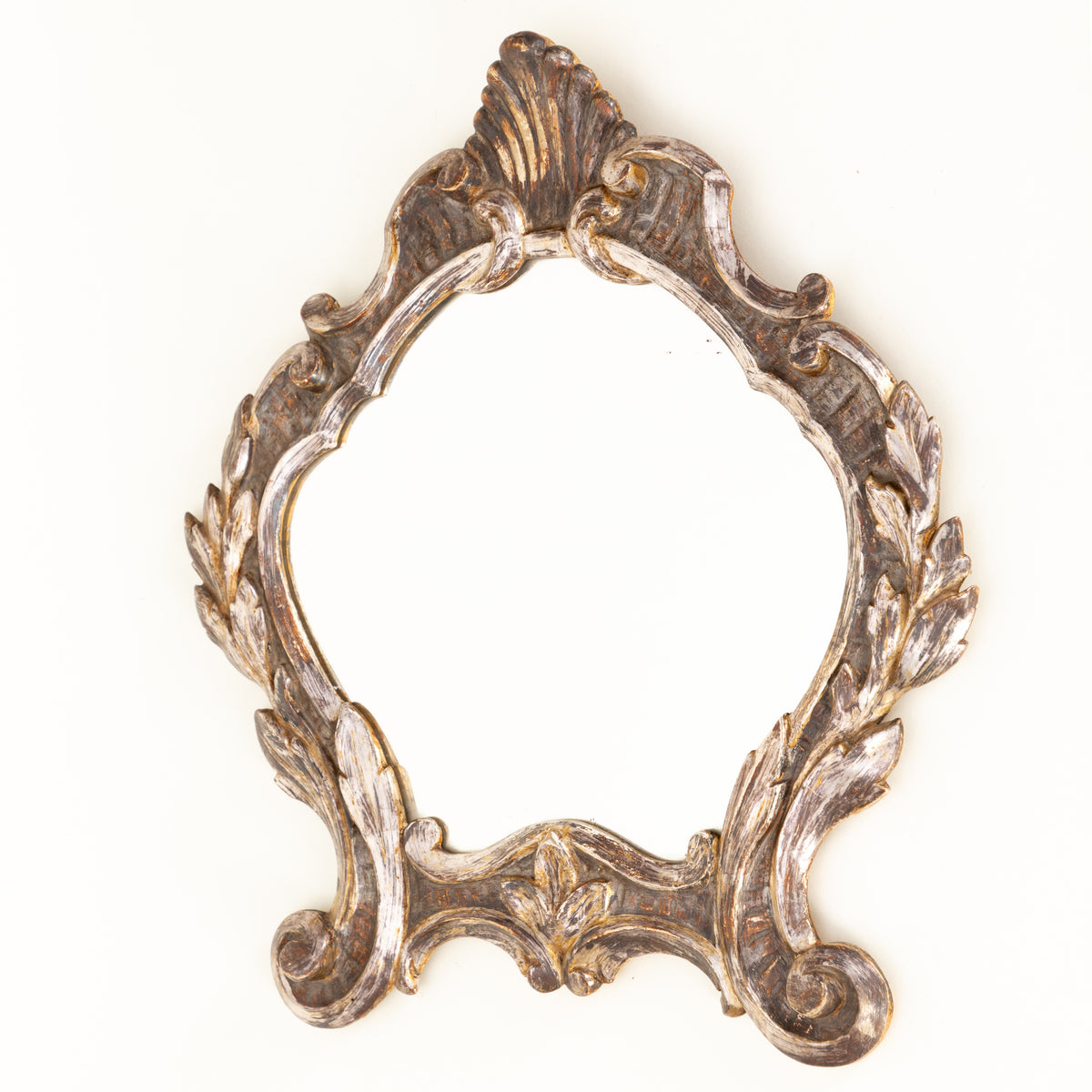 Small Rococo style silvered mirror