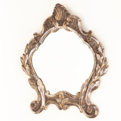 Small Rococo style silvered mirror