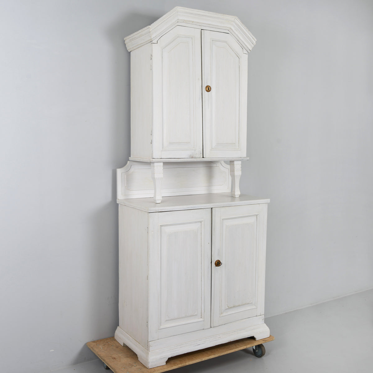 Late Gustavian two-part cabinet