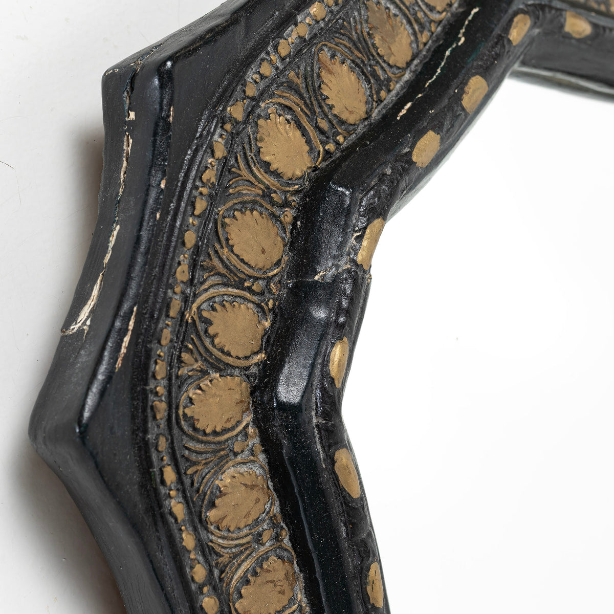 Swedish Folk Art Mirror with Crown Crest, Early 20th Century