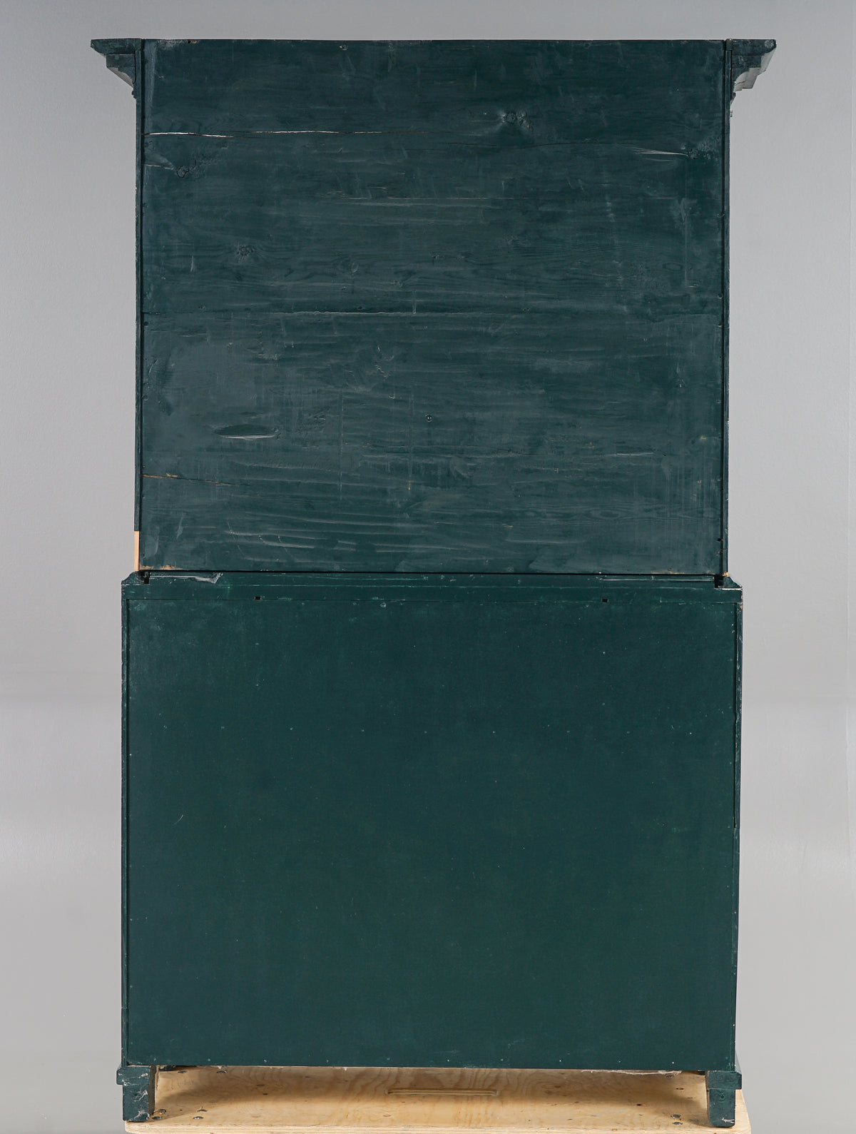 Swedish Folk Art Green Painted Writing Cabinet, 18th/19th Century