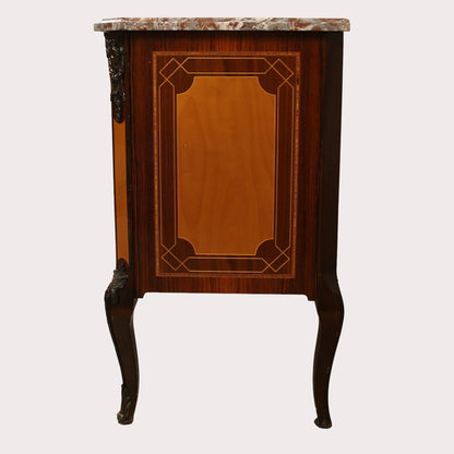 Gustavian Style Haupt-Model Marble Top Chest with Bronze Mounts, Mid-20th Century