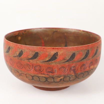 Swedish Folk Art Wooden Ale Bowl (Ölbolle), 19th Century
