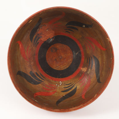 Swedish Folk Art Wooden Ale Bowl (Ölbolle), 19th Century