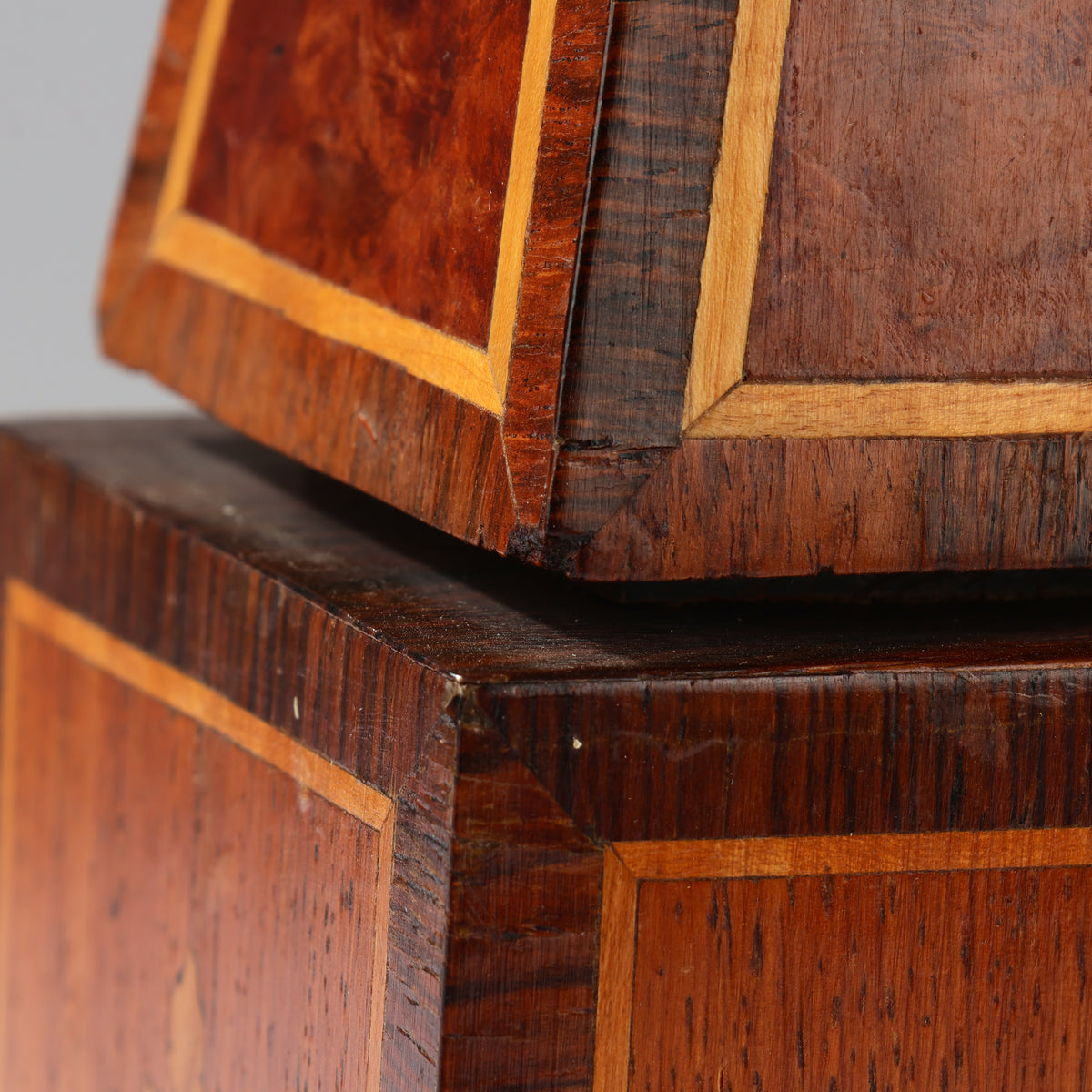 Danish Obelisk Table Lamp in Inlaid Wood, 1960s–70s