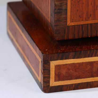 Danish Obelisk Table Lamp in Inlaid Wood, 1960s–70s