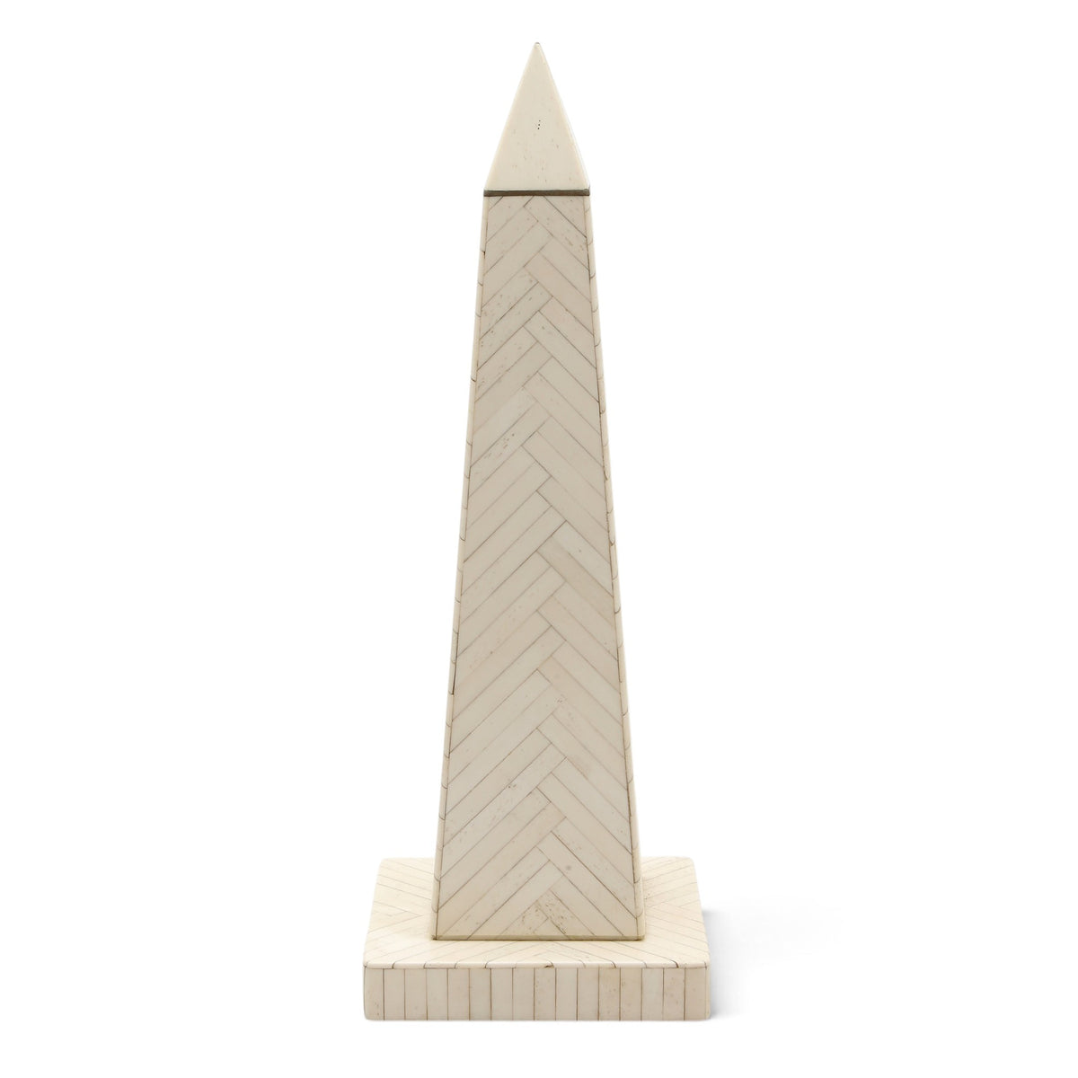 Two Obelisks in Bone Inlay and Travertine, circa 1970