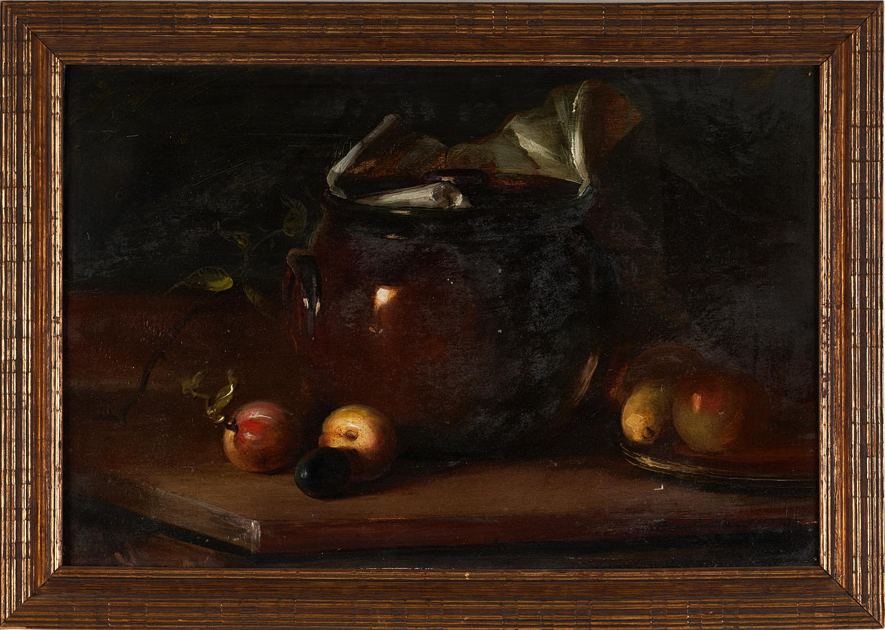 Detail of Frank Herbert Mason still life painting