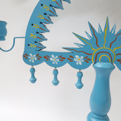 Swedish Painted Seven-Candle Candelabrum