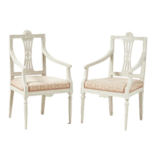 Pair of Late Gustavian Lindome Armchairs