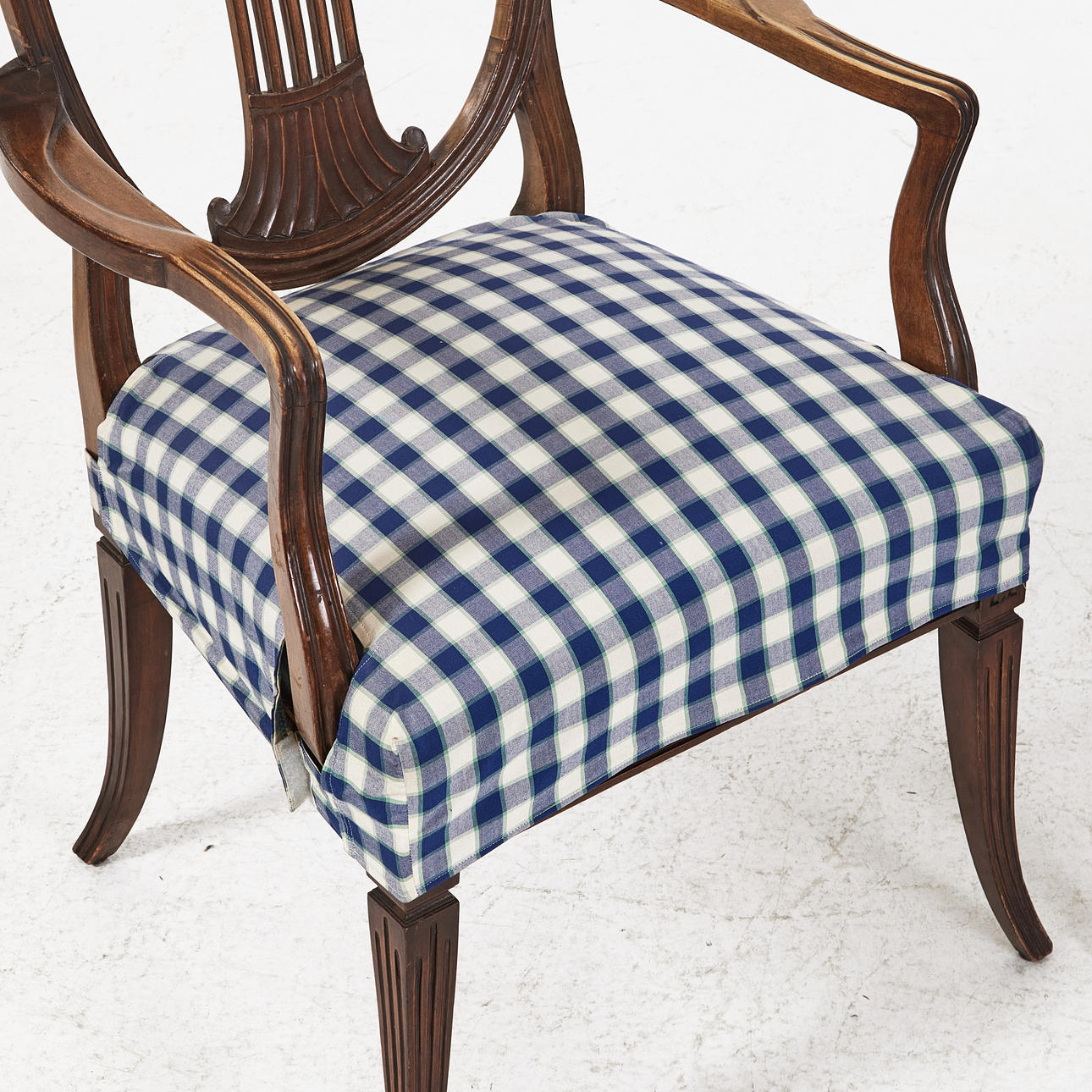 Back view of Gustavian style armchairs