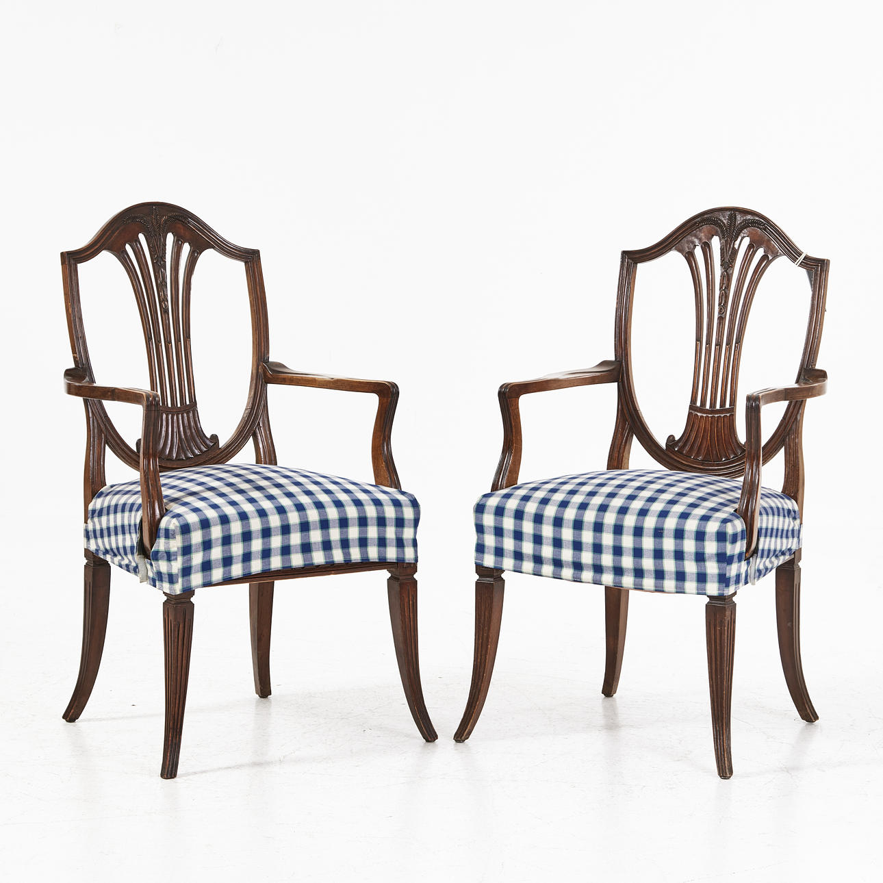 Pair of Gustavian style armchairs