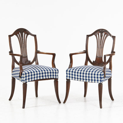 Pair of Gustavian style armchairs