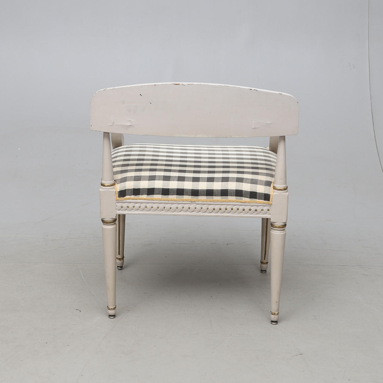 Back view of Gustavian armchair