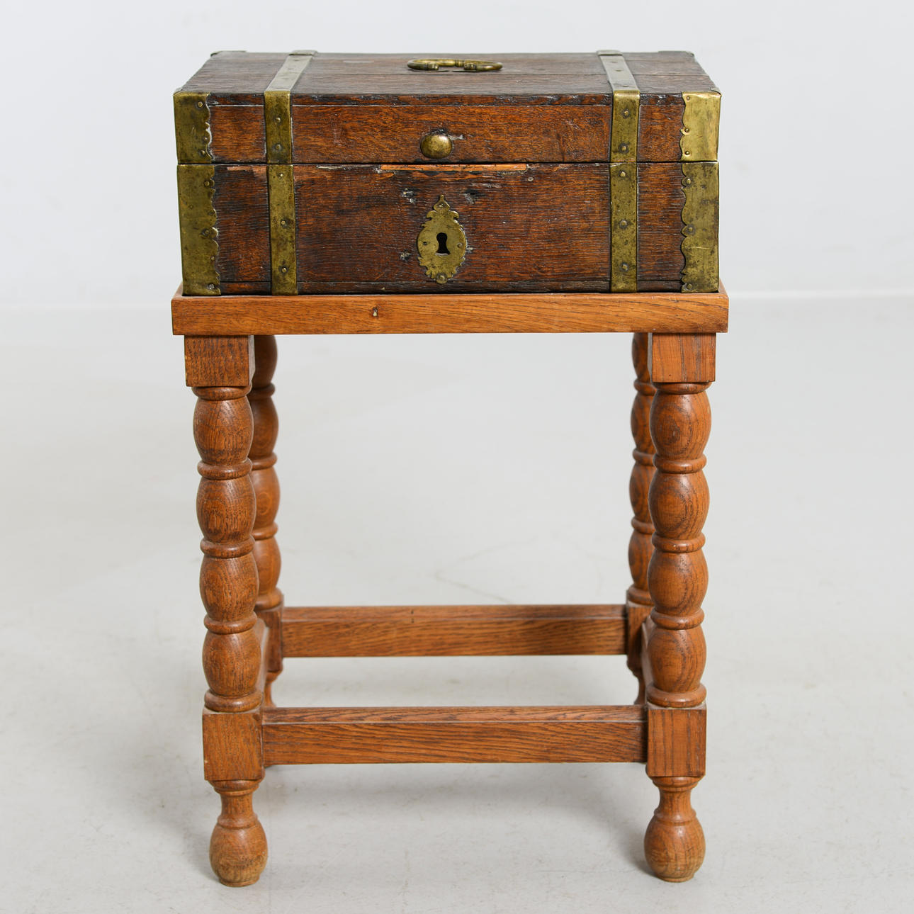 Interior detail of Swedish folk art box