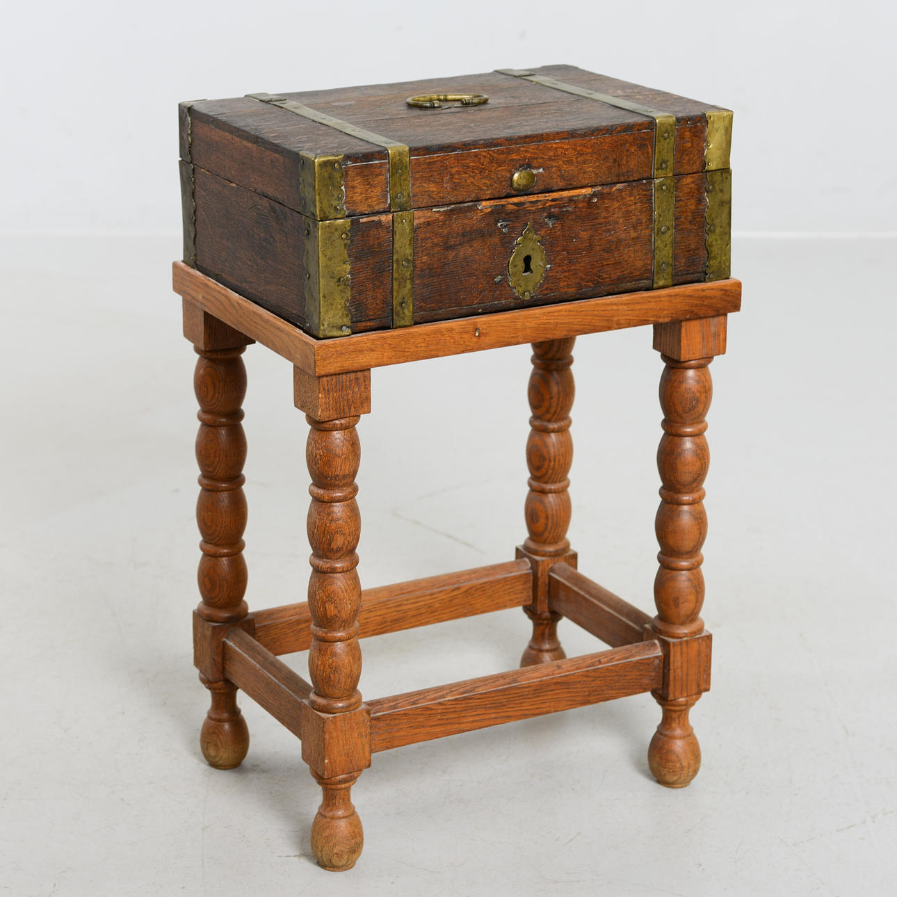 Swedish folk art box on stand
