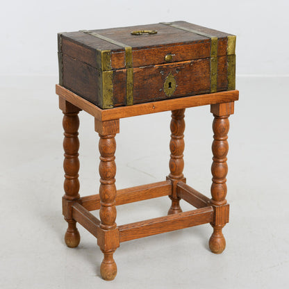 Swedish folk art box on stand