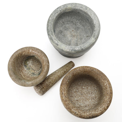 Marble mortar with pestle