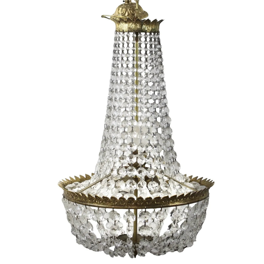 French style crystal basket chandelier