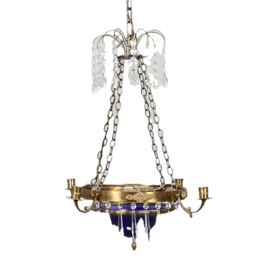 Mid 20th C. Louis XV Style 6-Light Gilt Bronze Chandelier