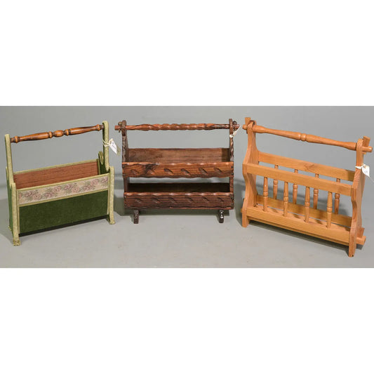 Mid 20th Century Set of 3 Danish Mid-Century Magazine Racks