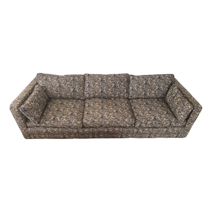 Milo Baughman-Style Mid-Century Modern Sofa on Casters, 1970s