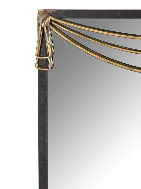 Contemporary Patinated Metal Mirror