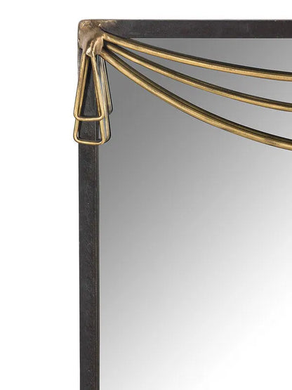Contemporary Patinated Metal Mirror