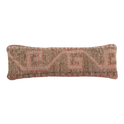 Vintage Turkish Kilim Lumbar Pillow Cover (1960s)