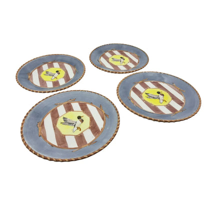Set of Zrike “Lakeside Living” Hand-Painted Mallard Duck Plates – 8.5"