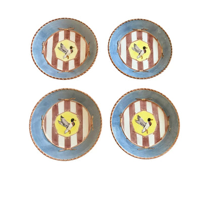 Set of Zrike “Lakeside Living” Hand-Painted Mallard Duck Plates – 8.5"