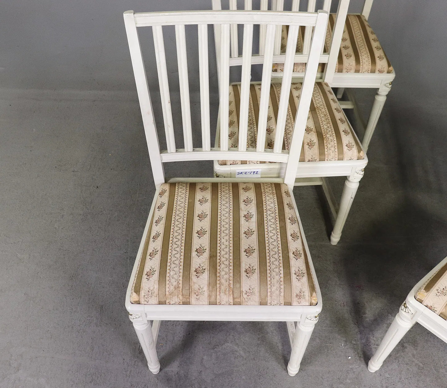 Set Of 4 Painted Swedish Dining Chairs